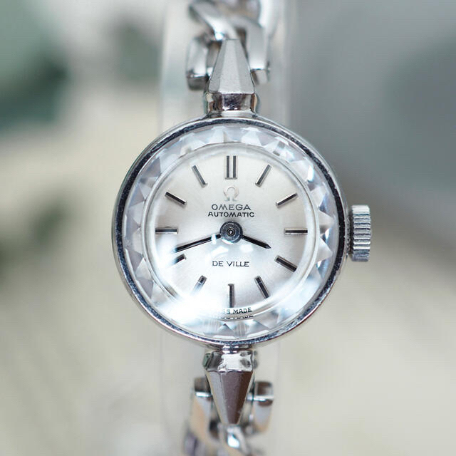 OMEGA(オメガ)のOH済✴︎美品 オメガ 自動巻 人気カットガラス✴︎ロレックス ティファニー レディースのファッション小物(腕時計)の商品写真