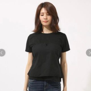 アズールバイマウジー(AZUL by moussy)のAZUL by moussy ビスチェ付き　Tシャツ　ブラック(Tシャツ(半袖/袖なし))