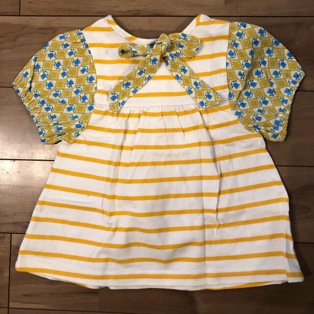 Petit jam(プチジャム)のPetit jam プチジャム★半袖トップス 95cm ボーダー イエロー キッズ/ベビー/マタニティのキッズ服女の子用(90cm~)(Tシャツ/カットソー)の商品写真