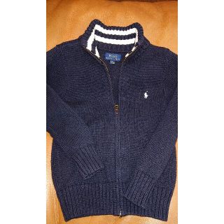 ポロラルフローレン(POLO RALPH LAUREN)の120キッズラルフローレン ネイビージッパーコットンセーター(ニット)