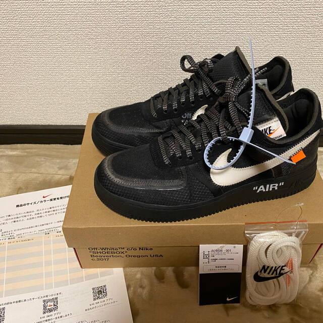 NIKE(ナイキ)のTHE TEN off-white NIKE AIR FORCE 1 US9.5 メンズの靴/シューズ(スニーカー)の商品写真