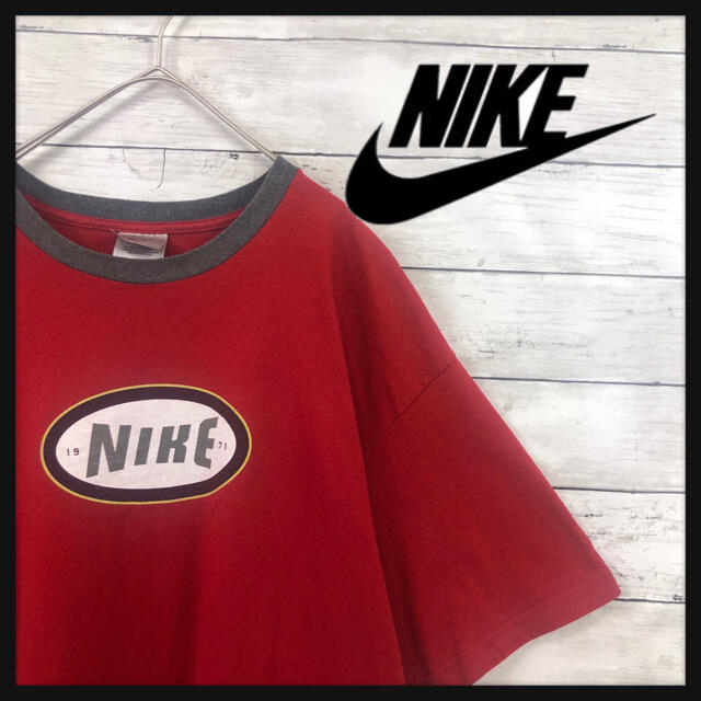 NIKE(ナイキ)の90.s USA製NIKE 激レアゴツナキプリント　リンガーネック メンズのトップス(Tシャツ/カットソー(半袖/袖なし))の商品写真