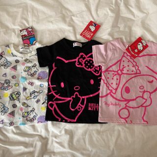 サンリオ(サンリオ)の新品♡サンリオ　女の子　Tシャツ　95 キティ　マイメロ　シナモン　ポチャッコ(Tシャツ/カットソー)