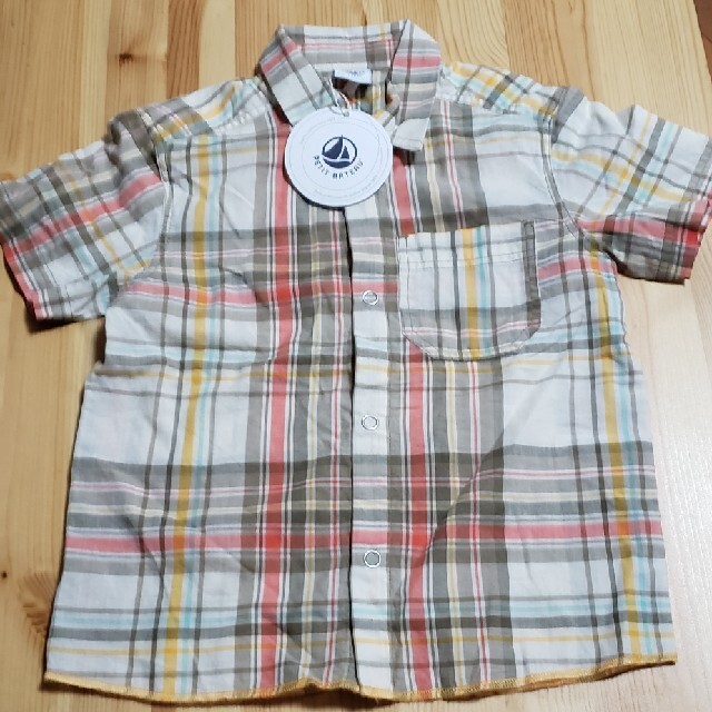 PETIT BATEAU(プチバトー)のプチバトー　キッズ　半袖シャツ キッズ/ベビー/マタニティのキッズ服女の子用(90cm~)(ブラウス)の商品写真