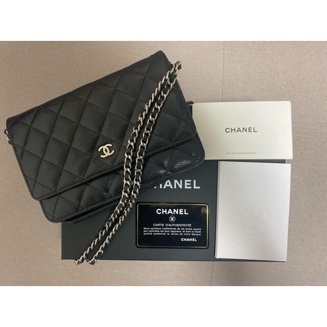 バッグCHANEL チェーンウォレット　キャビアスキン