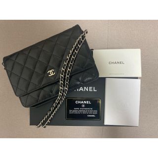 CHANEL チェーンウォレット　キャビアスキン(ショルダーバッグ)