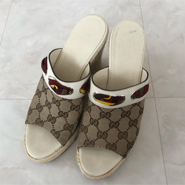 Gucci(グッチ)のGUCCI グッチ　ウェッジサンダル　GG柄 レディースの靴/シューズ(サンダル)の商品写真