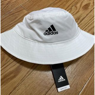 アディダス(adidas)のアディダス adidas 帽子　ハット帽　フリーサイズ　ホワイト(ハット)