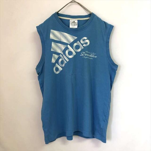 adidas(アディダス)の90s 古着 アディダス タンクトップ オーバーサイズ 三本線 レディース L レディースのトップス(Tシャツ(半袖/袖なし))の商品写真