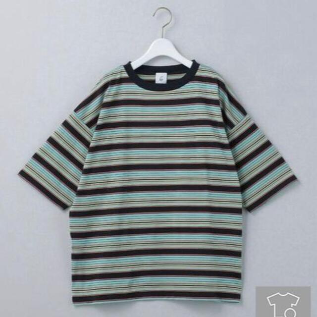6(ROKU)＞MULTI BORDER T-SHIRT/Tシャツ　ネイビー