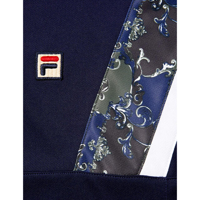 FILA - FILA フィラ テニスウェア 半袖ゲームシャツ紺 VM5495 メンズM