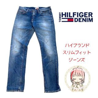 トミーヒルフィガー(TOMMY HILFIGER)のHILFIGER  ヒルフィガーデニムスリムフィット　デニムジーンズ L(デニム/ジーンズ)