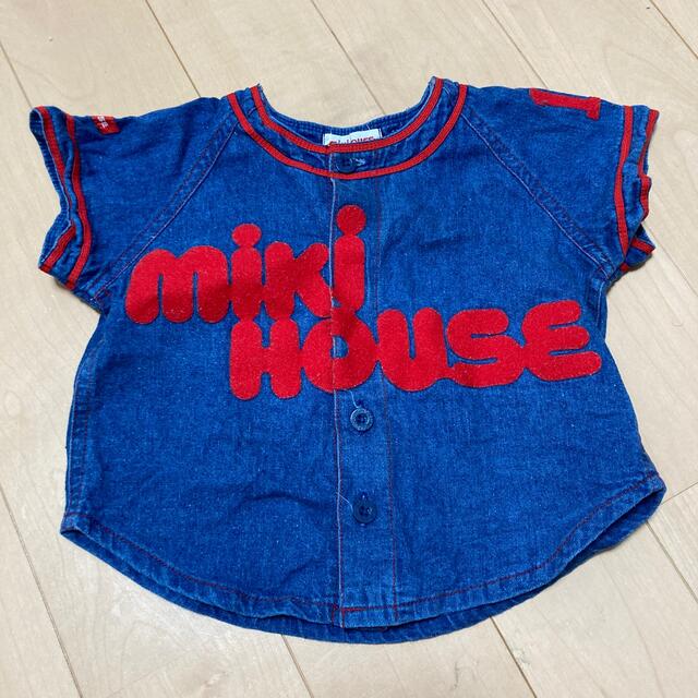 mikihouse(ミキハウス)のミキハウスのデニムシャツ キッズ/ベビー/マタニティのベビー服(~85cm)(Ｔシャツ)の商品写真