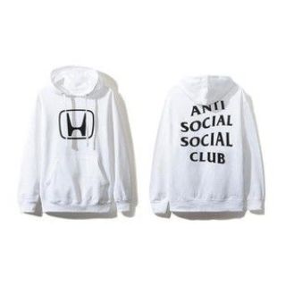 アンチソーシャルソーシャルクラブ(ANTI SOCIAL SOCIAL CLUB)のanti social social club × HONDA 白パーカー　XL(パーカー)