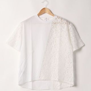 ランバンオンブルー(LANVIN en Bleu)のランバンオンブルー★新品★レースTシャツ(Tシャツ(半袖/袖なし))