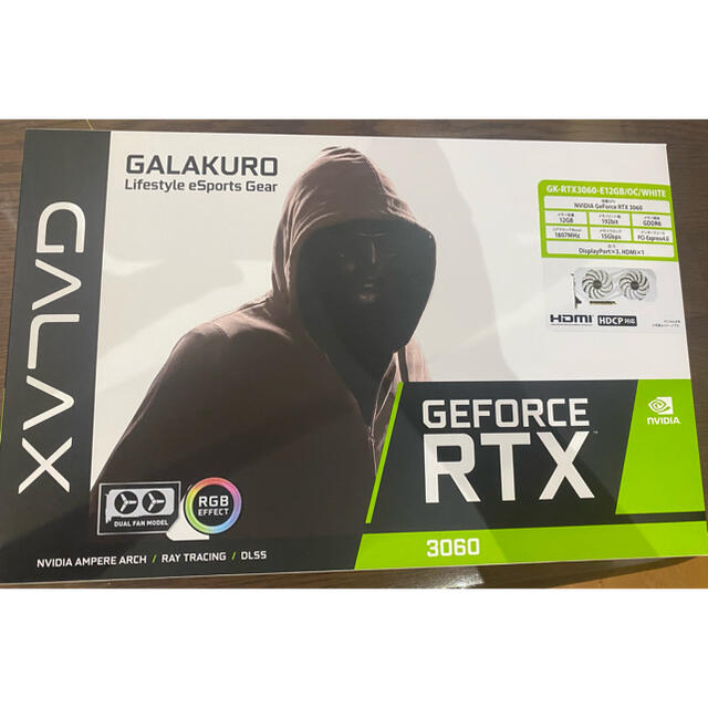 玄人志向 NVIDIA GeForce RTX3060搭載 グラフィックボードPCパーツ