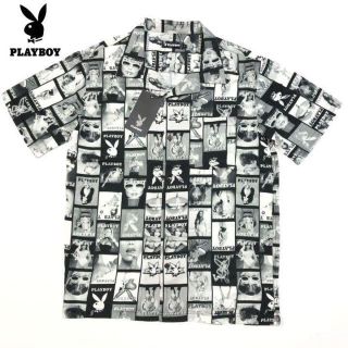 プレイボーイ(PLAYBOY)の新品 正規 Ｍ PLAYBOY プレイボーイ 総柄 カバーガール アロハシャツ(シャツ)