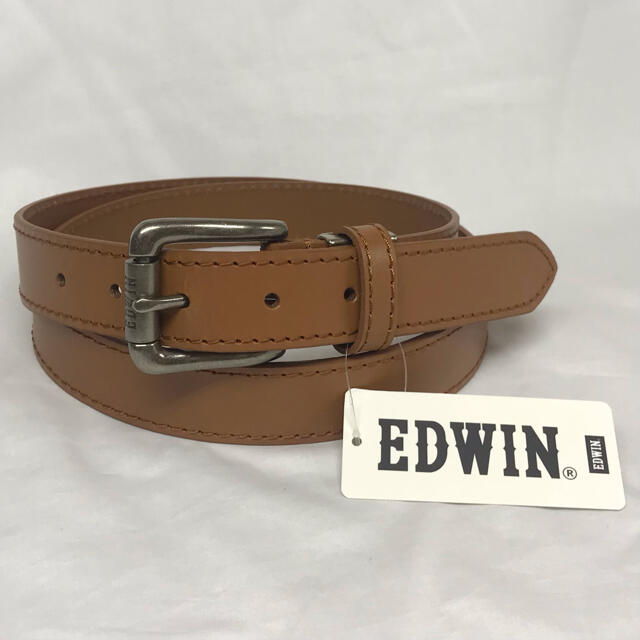 EDWIN(エドウィン)の新品 エドウィン メンズ ベルト  EDWIN 革  カジュアル 茶　5 メンズのファッション小物(ベルト)の商品写真