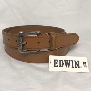 エドウィン(EDWIN)の新品 エドウィン メンズ ベルト  EDWIN 革  カジュアル 茶　5(ベルト)