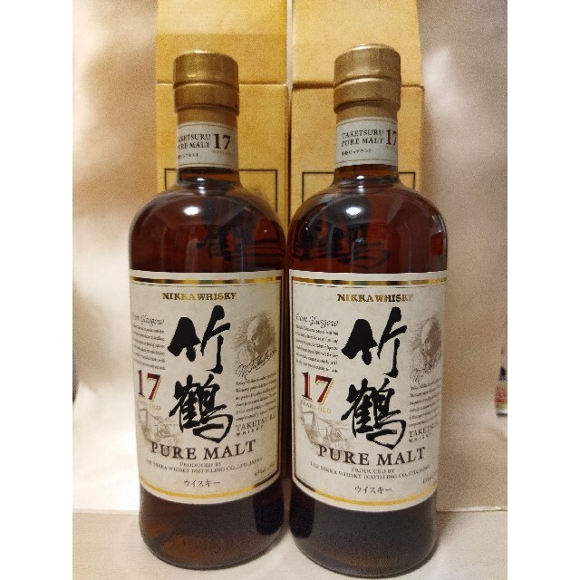  海外ブランド  ニッカウヰスキー 竹鶴17年ピュアモルトウイスキー　２本 - ウイスキー