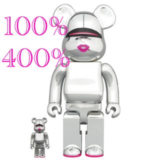 メディコムトイ(MEDICOM TOY)のBE@RBRICK SORAYAMA 2G SILVER 400% & 100%(フィギュア)