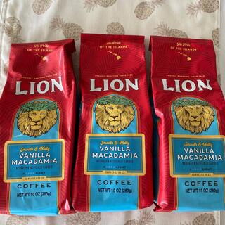 ライオン(LION)のハワイライオンコーヒーバニラマカダミア283g 10オンス3個セット(コーヒー)