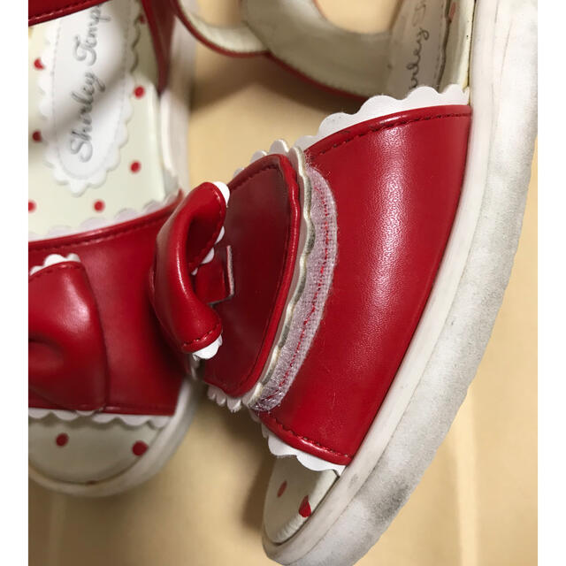 Shirley Temple(シャーリーテンプル)のシャーリーテンプル サンダル 赤 17cm キッズ/ベビー/マタニティのキッズ靴/シューズ(15cm~)(サンダル)の商品写真