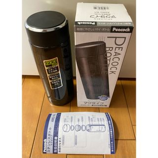 保温保冷両用 大容量マグボトル  0.6L 魔法瓶タイプ ブラック 黒(その他)