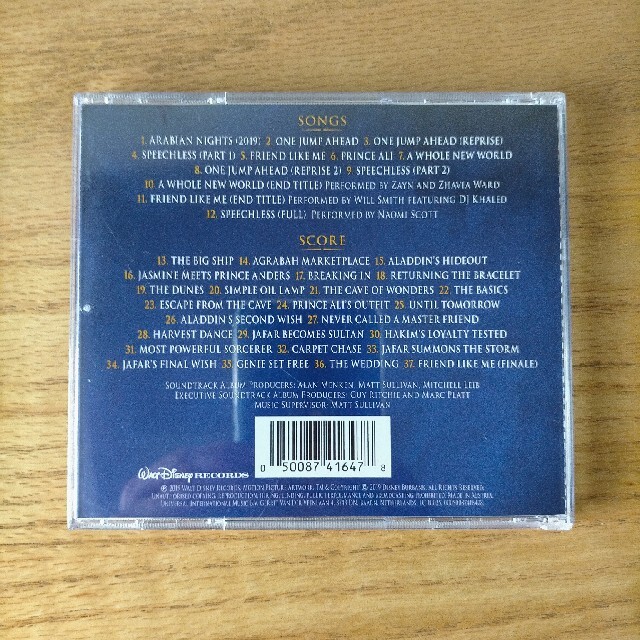 ディズニー 映画 アラジン  サウンドトラック ALADDIN エンタメ/ホビーのCD(映画音楽)の商品写真