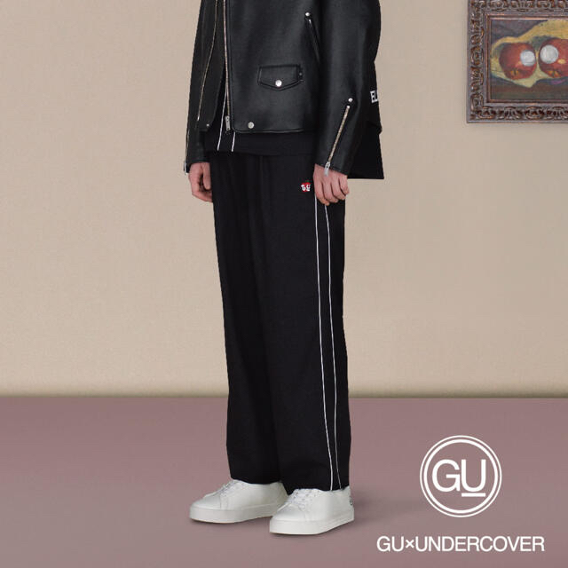 GU(ジーユー)のGU×UNDERCOVER パイピングラインワイドパンツ　ブラックL メンズのパンツ(チノパン)の商品写真