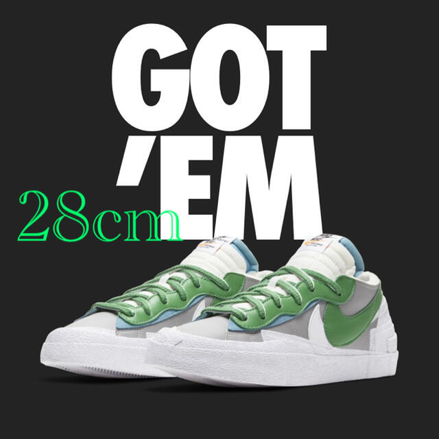 NIKE(ナイキ)のSACAI × NIKE BLAZER LOW "CLASSIC GREEN" メンズの靴/シューズ(スニーカー)の商品写真