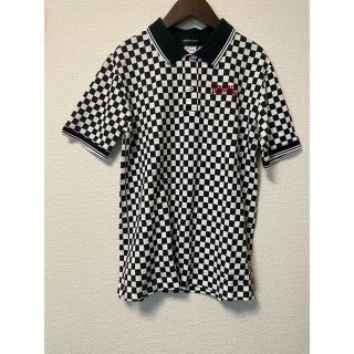 ボイコット(BOYCOTT)のBOYCOTT × LONSDALE メンズ 半袖 ポロシャツ 黒×白 チェック(ポロシャツ)