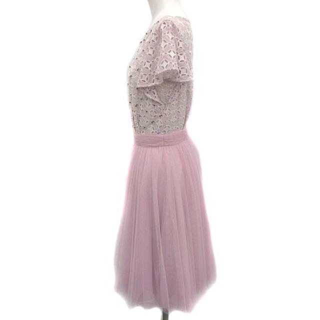 37cm身幅トッカ 17SS MINUET ドレス ワンピース ひざ丈 半袖 0 S ピンク