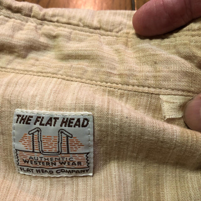 THE FLAT HEAD(フラットヘッド)のM〜細身L相当！日本製フラットヘッド  古着半袖シャンブレーウエスタンシャツ  メンズのトップス(シャツ)の商品写真