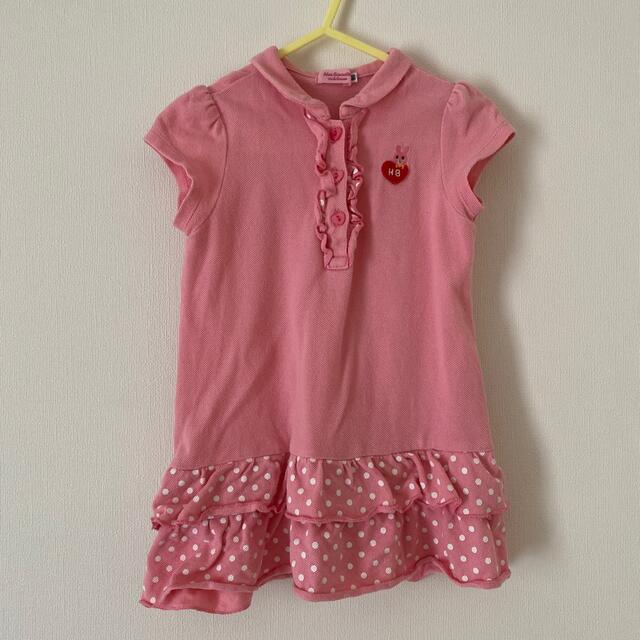 HOT BISCUITS(ホットビスケッツ)のホットビ　ピンクワンピ キッズ/ベビー/マタニティのキッズ服女の子用(90cm~)(ワンピース)の商品写真