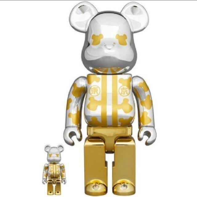 BE@RBRICK はっぴ東京 銀メッキ 100％ & 400％ ベアブリック