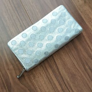 イアパピヨネ(ear PAPILLONNER)のしずかR様専用！再お値下げ🌟 ear長財布 ドット ブルー×シルバー(財布)