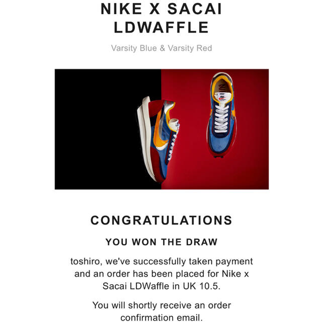 NIKE LDWAFFLE SACAI BLUE x MULTI ナイキ