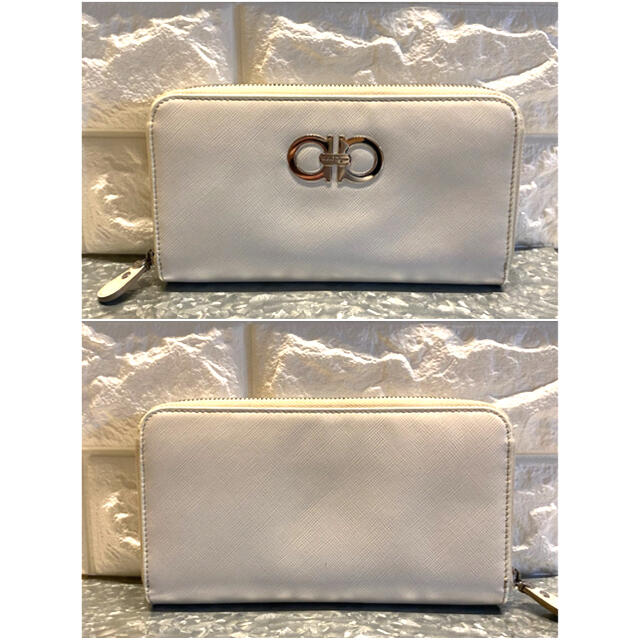 【美品】Ferragamo フェラガモ ガンチーニ ラウンドジップ長財布 人気