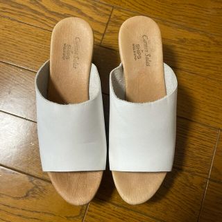 シップスフォーウィメン(SHIPS for women)のSHIPS for women  サボサンダル　ホワイト　37(サンダル)