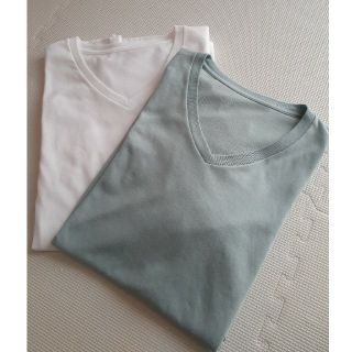 ユニクロ(UNIQLO)のユニクロ★ドライカラーVネックT（半袖）２枚セット(Tシャツ/カットソー(半袖/袖なし))