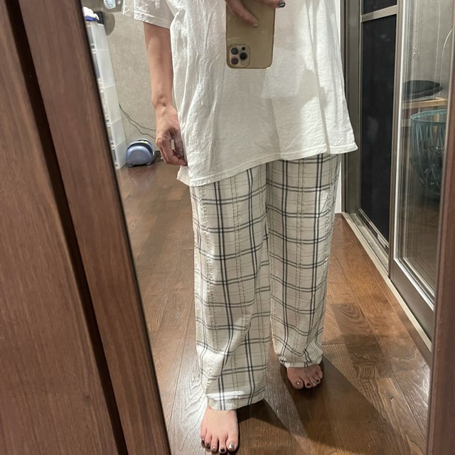 TODAYFUL(トゥデイフル)の専用Check Gather Pants 38 両色あり レディースのパンツ(カジュアルパンツ)の商品写真