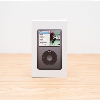 アップル(Apple)の 箱とイヤホンのみ Apple iPod classic 120GB (ポータブルプレーヤー)