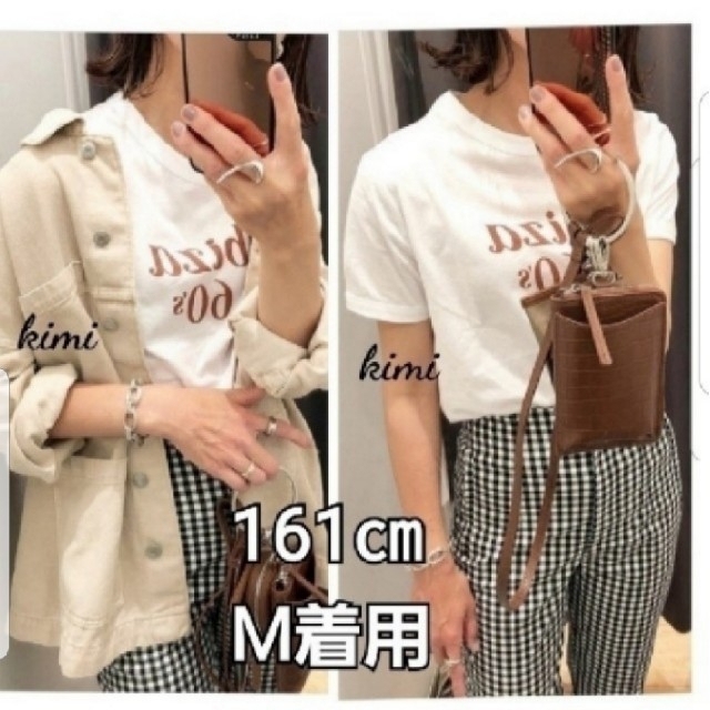 ZARA(ザラ)のZARA　(M　レッド)　テキストTシャツ　ロゴTシャツ レディースのトップス(Tシャツ(半袖/袖なし))の商品写真