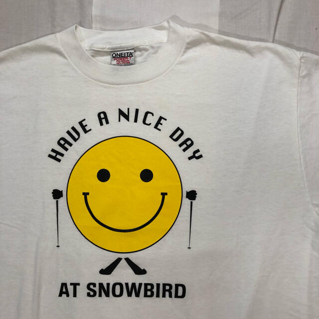 【未使用】1990’s “スマイリー スキー” Printed T-Shirt
