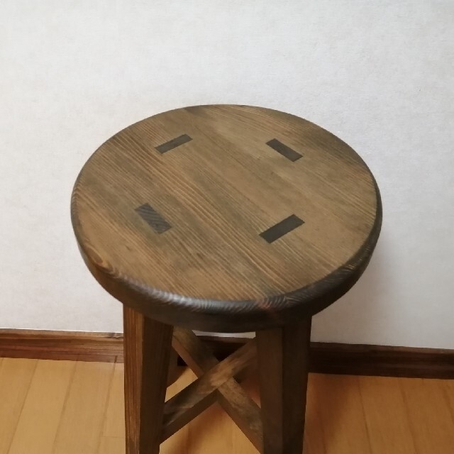 木製スツール　高さ58cm　丸椅子　stool インテリア/住まい/日用品の椅子/チェア(スツール)の商品写真