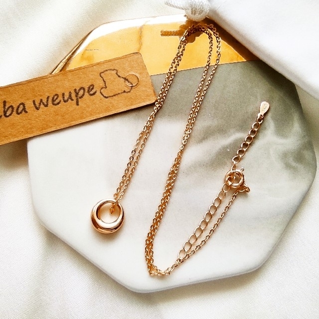 agete(アガット)のs925 circle top chain necklace gold#031 レディースのアクセサリー(ネックレス)の商品写真