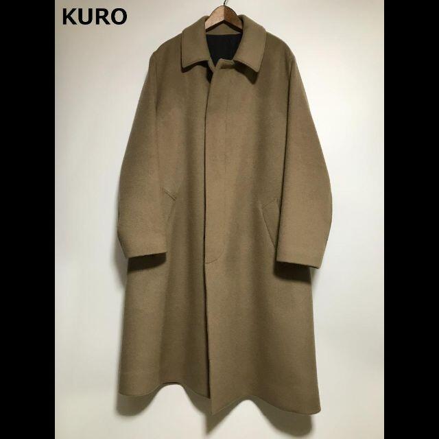 KURO 20AW オーバーサイズメルトンステンカラーコート クロ