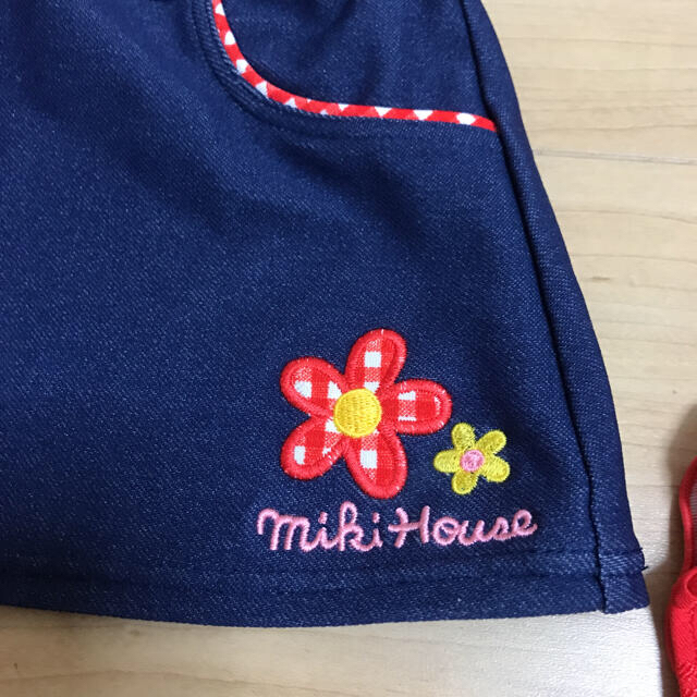 mikihouse(ミキハウス)のそら45様専用　ミキハウス　2way 水着　レトロ キッズ/ベビー/マタニティのキッズ服女の子用(90cm~)(水着)の商品写真