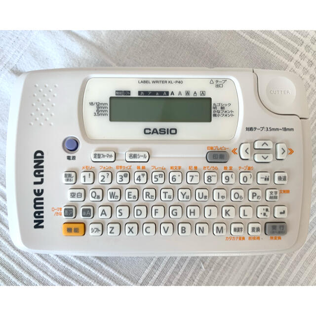 CASIO(カシオ)のテプラ CASIO NAME LAND 透明黒字テープ付✇ インテリア/住まい/日用品の文房具(テープ/マスキングテープ)の商品写真